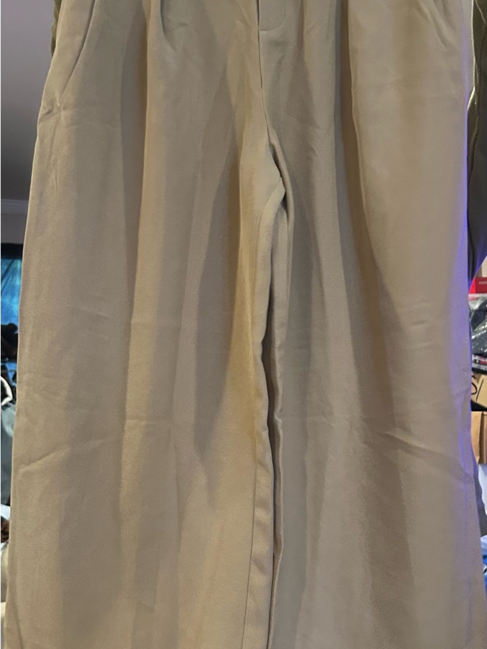 Cider Tan Wide-Leg Trousers